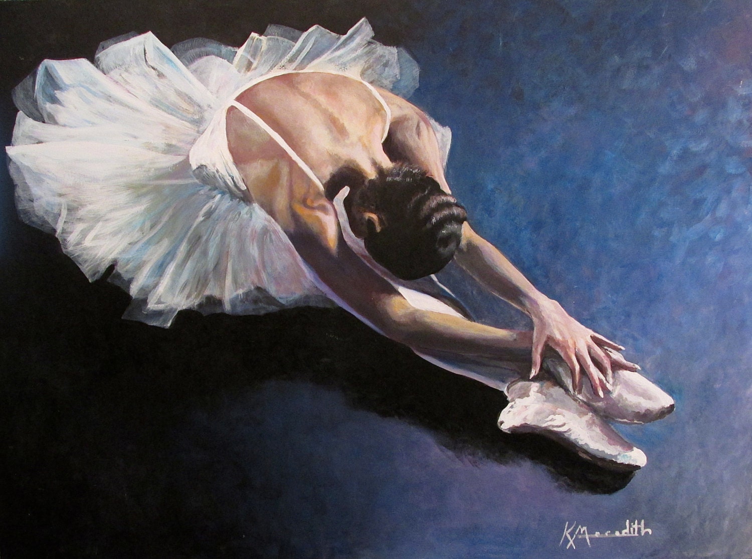 Ballerina is  a print of an original acrylic painting