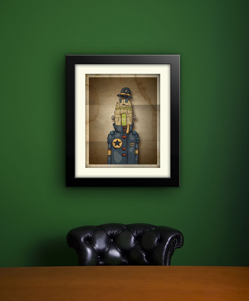 16x20 Robot Man in Suit Poster no.02