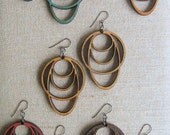 Laser-Cut Wooden Interlocking Hoop Earrings
