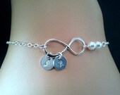 Infinity love, PERSONALIZED INITIAL ,graduation bracelet - Friendship, Infinity Bracelet, Initial Bracelet,Bridesmaid Jewelry