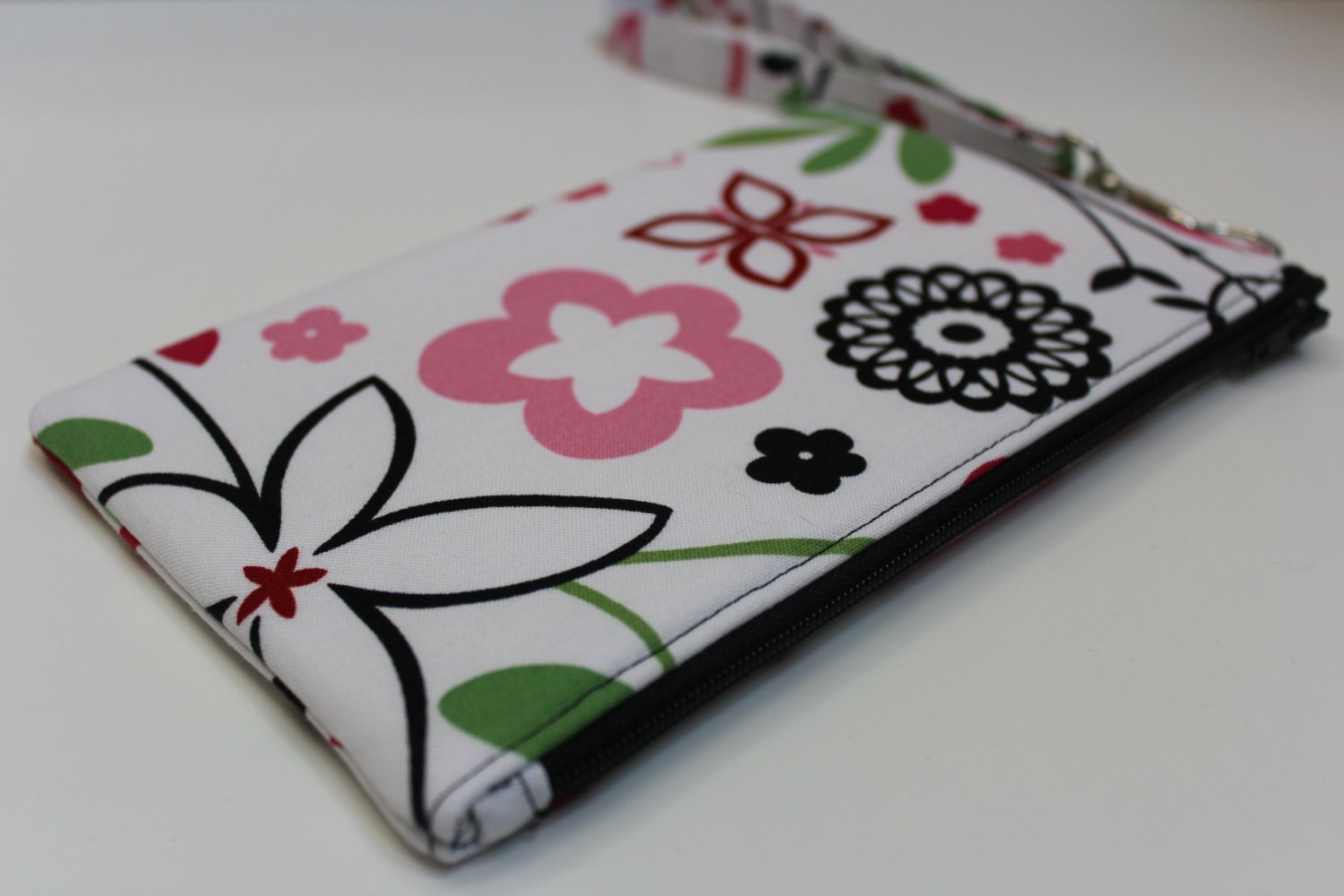 Small zip clutch wristlet padded purse wallet  cell phone case padded