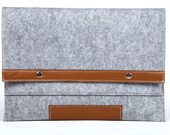 Macbook pro 13 Macbook Sleeve Case  brief Wool Felt Custom Made Felt Case Sleeve Cover Bag With Strap for Macbook