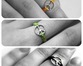 Peace Hemp Ring: Pick your Color and Size 3 to 8