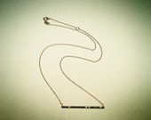 The 'Psyche' necklace of 14K solid rose gold and black diamonds