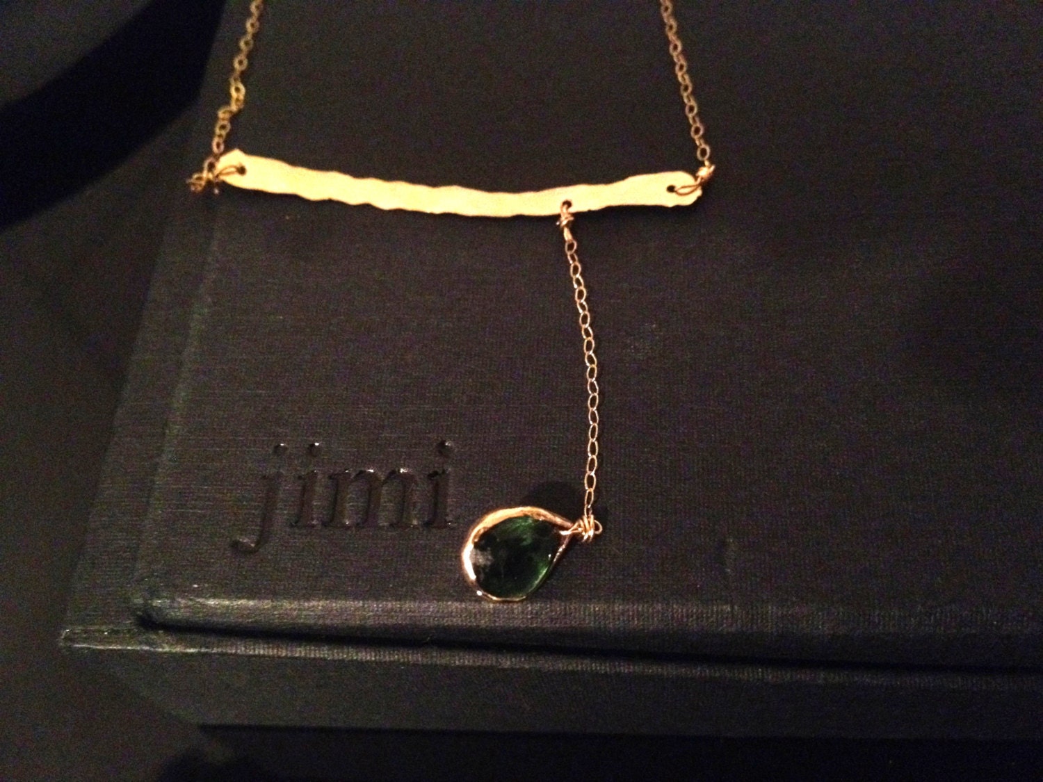 The "Liz" Necklace of Tourmaline and 14kt yellow gold