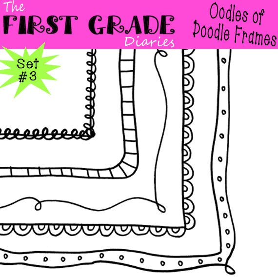 Oodles of Doodle Frames Digital Borders Set 3 -- Buy 2 GET 1 FREE