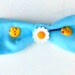 Bow Tie for Dogs & Cats - Made to Order, Sky Blue with Daisy and Duck Buttons Shih Tzu