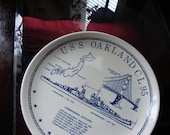 Vintage USS Oakland CL-95 Commemorative Plate
