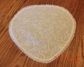 WHITE COTTON LACE  Veil Head Veiling Headcovering Medium 13 inch
