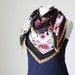 Floral scarf, Black, Turkish Scarf for women, swimsuit cover up, Cotton scarf, Belt, Headband, Belt, all in 1