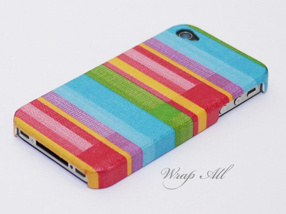 Colorful stripes pattern iPhone 4 case / Colorful stripes iPhone 4s case/  iPhone 4s / iPhone cover