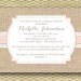 Wedding/Bridal or Baby Shower Invitation - Burlap & Lace - Birthday Invitation