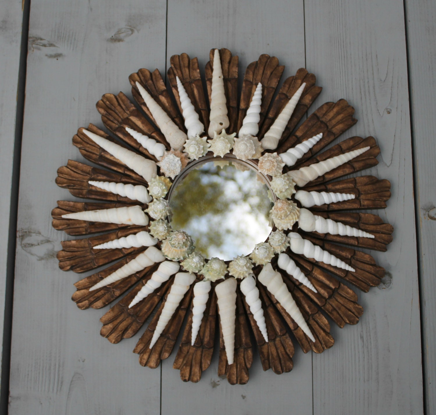 Sunburst Seashell Mirror