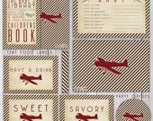 Printable DIY Party - Vintage Airplane Baby Shower - Instant Download
