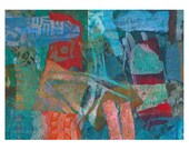 Pink Soldiers small mixed media original artwork