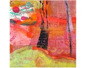 Sea Anemone mixed media original small art