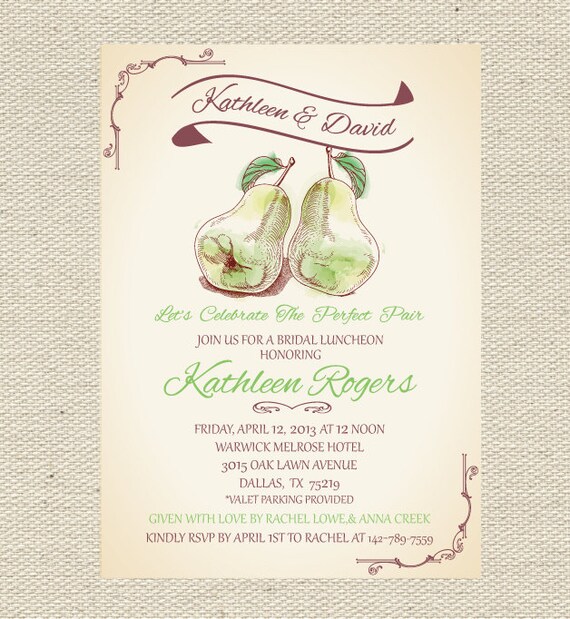 Perfect Pair Bridal Shower Invitation Printable Il_570xn