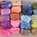 3.2oz (90g) 25 ASSORTED COLORS Mulberry Silk Roving Fiber Stock