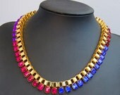 2 colors bubble necklace,beadwork necklace,Beaded Jewelry,bib necklace,statement necklace,pendant necklace with chain