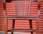 Solid Wood Barrel Back Office Chair