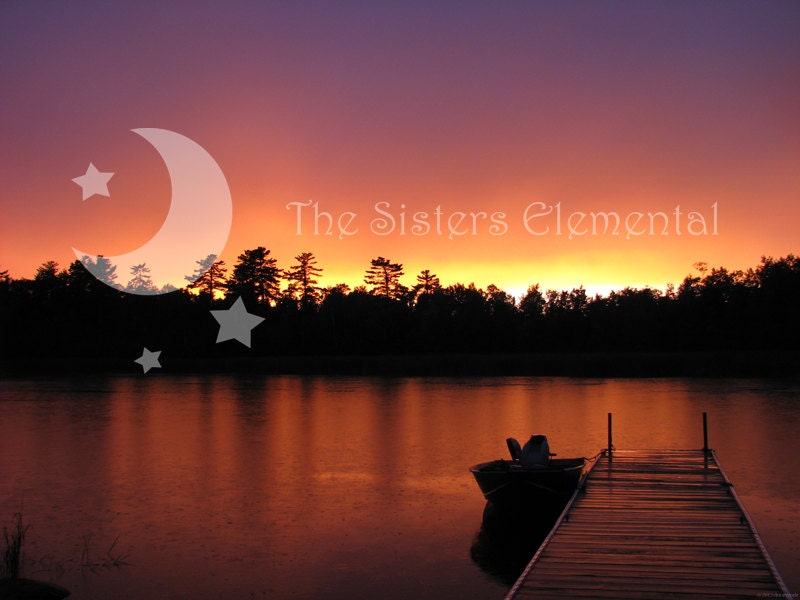 Sunset on the Water, Lake, Digital Download Photography, Fine Art Photo, landscape