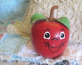 1972 Fisher Price Happy Apple Baby Toy with Chimes