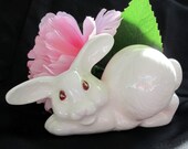 Vintage Rabbit Porcelain Figurine White Bunny