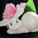 Vintage Rabbit Porcelain Figurine White Bunny