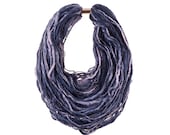 Smokey Blue infinity scarf necklace
