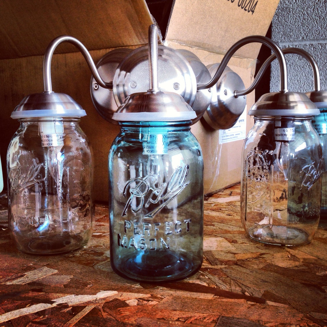 Mason Jar, Wall Sconce, Mason jar light