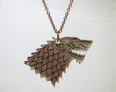 Game of Thrones inspired Direwolf "House Stark" Sigil Pendant -  Laser Cut Acrylic