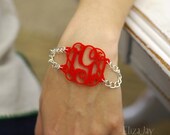 entwined duo acrylic monogram bracelet (an original ElizaJayCharm design)