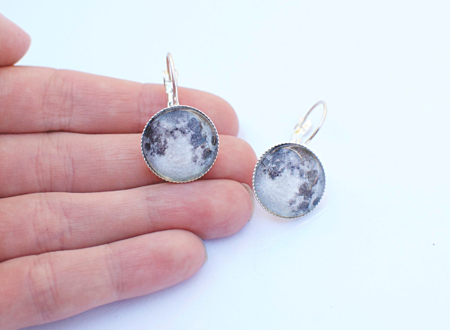 Full Moon Dangle Earrings