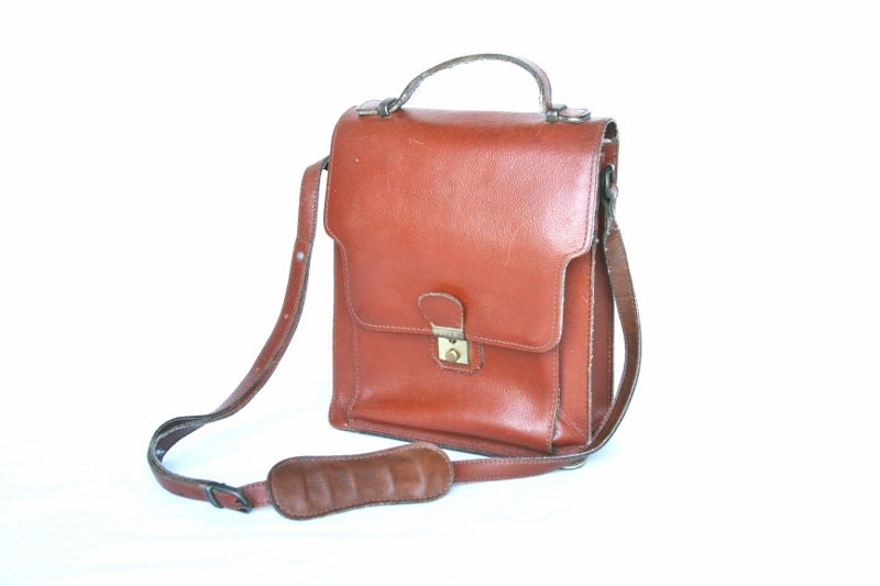 French cognac brown leather bag handbag mens leather bag crossbody messenger bag satchel shoulder bag gadget bag ipad mini kindle tablet