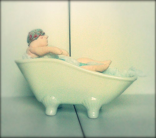 Greta with the bathwater