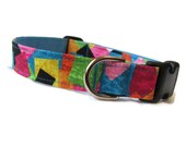 Dog Collar Colorful Squares