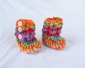 Crochet baby booties, baby girl, baby shoes