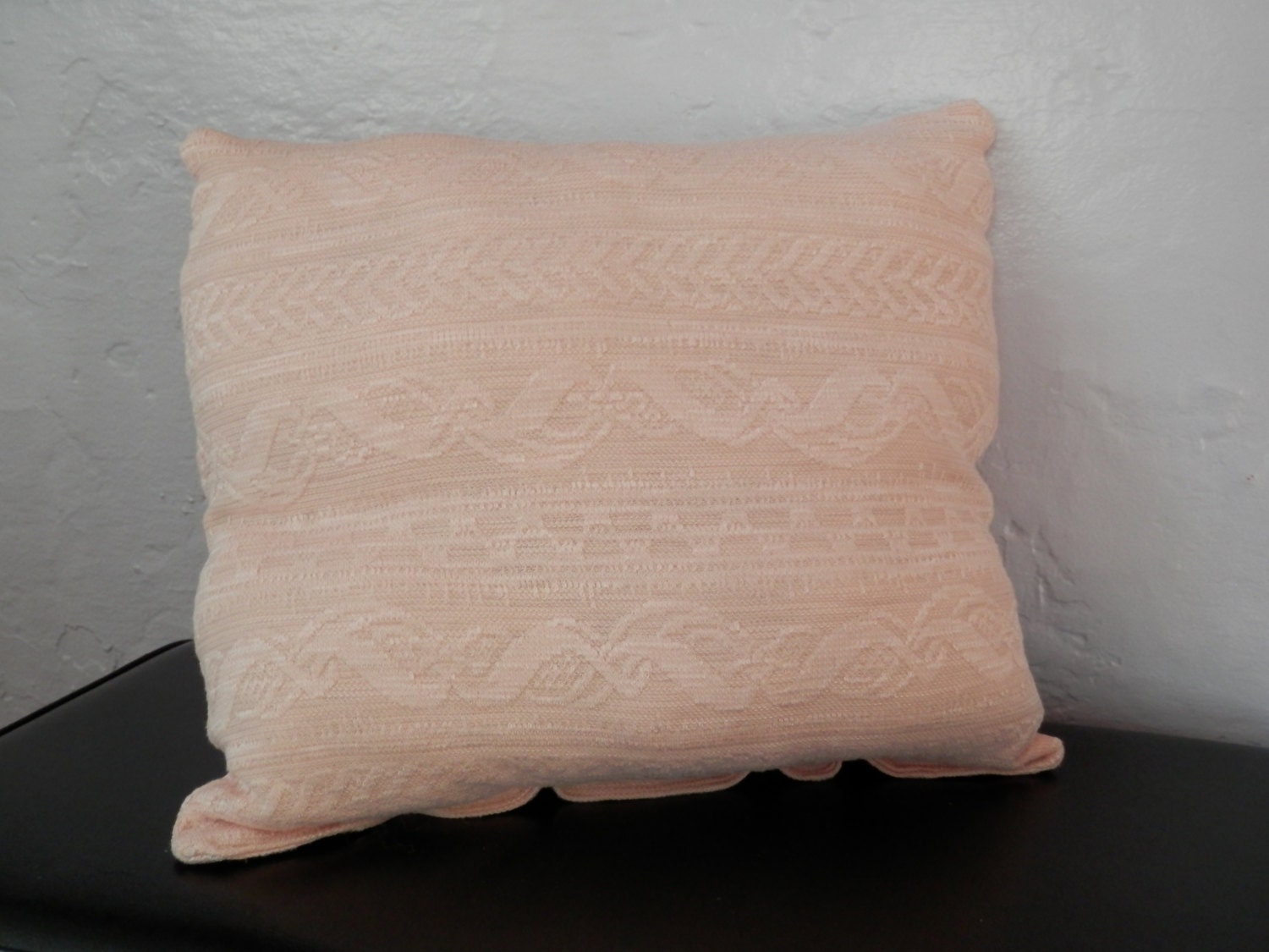 UPCYCLED- Vintage Champagne-colored- Throw Pillow- Handmade- Poly-Cotton- Shabby Chic-ooak- Stuffed