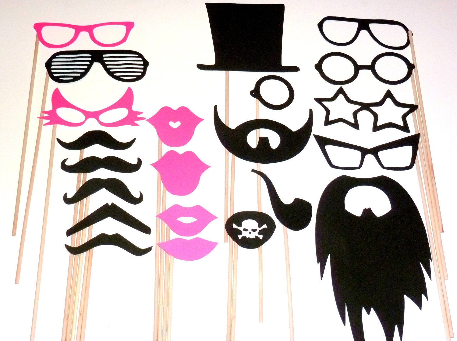 DIY YOU GLUE 22 pc Mustache Moustache Gender Reveal Little Man Bash Photo Prop Photobooth Photo Booth Props Birthdays Made to Order