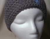 Gray skull cap beanie