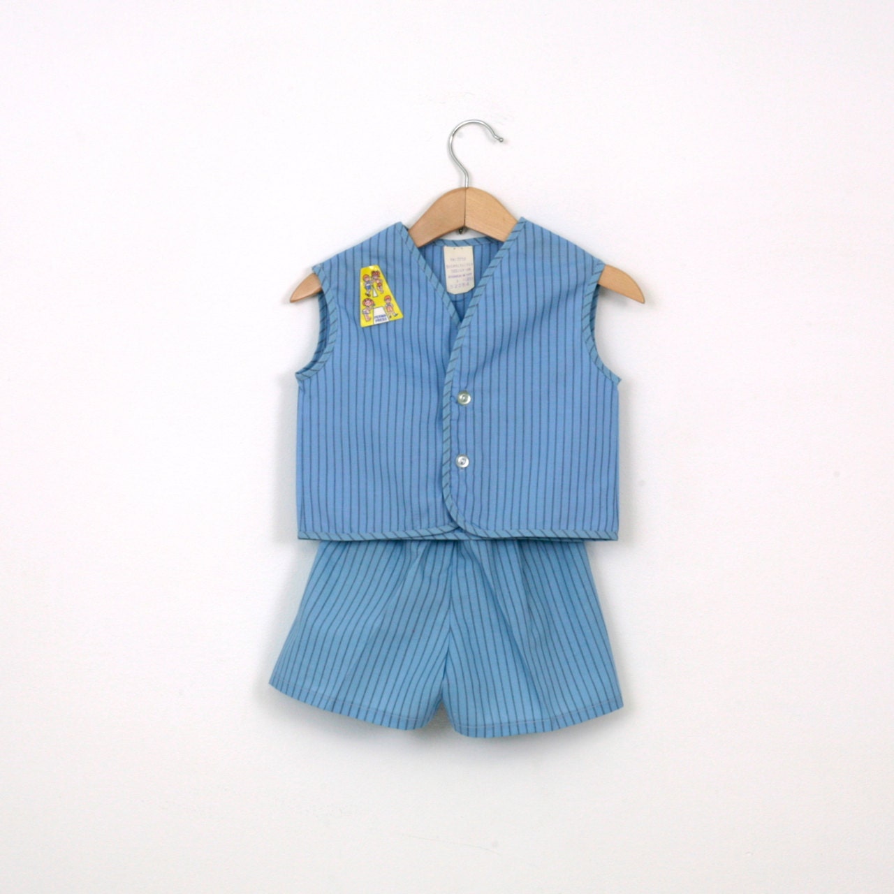 Vintage Shirt Vest and Short Set