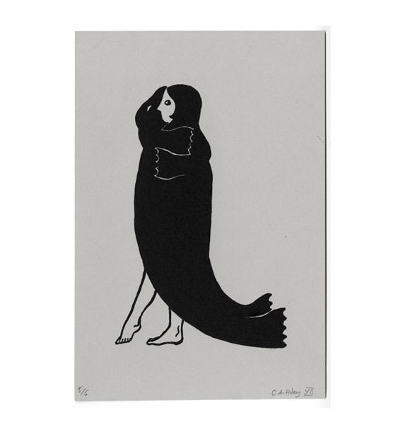 Sealskin - original print, stone lithograph