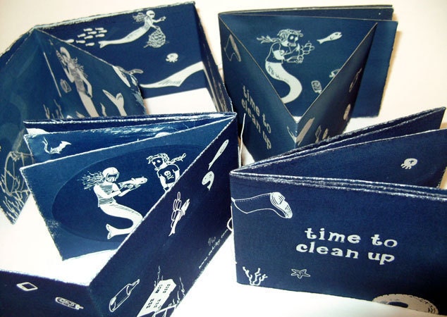 Time To Clean Up - limited edition cyanotype artists book