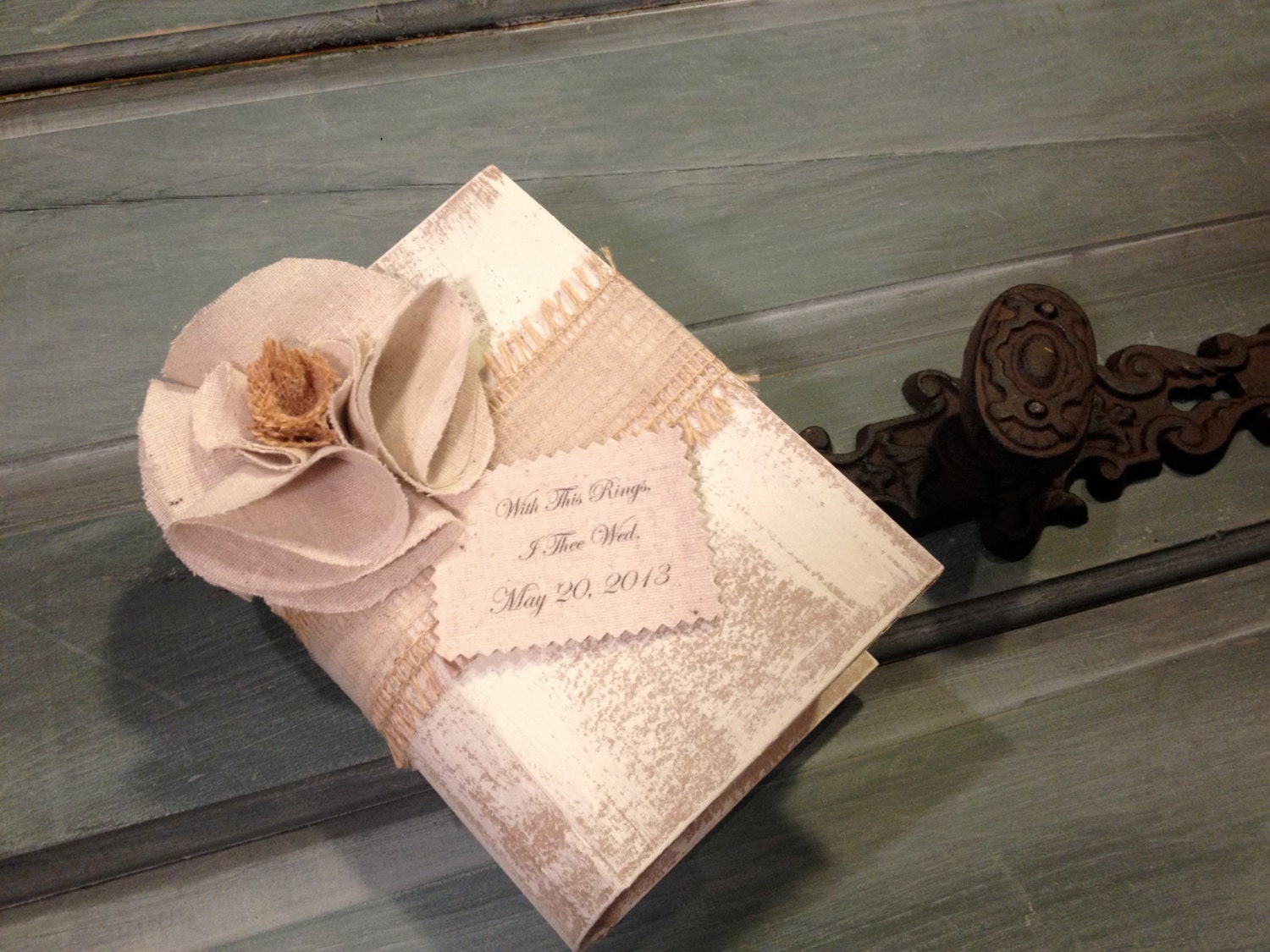 Wedding Ring Bearer Book- With this ring, I thee wed