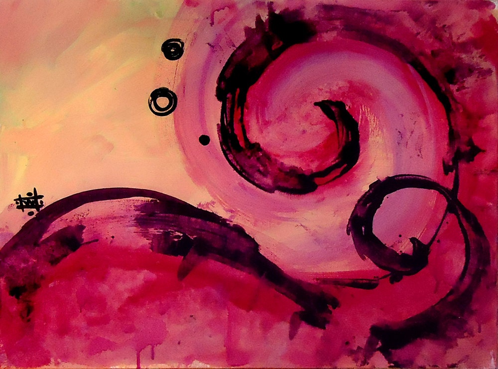 Abstract SURF ART Painting Coastal California Spectrum colorful ORIGINAL by Natasha Wescoat