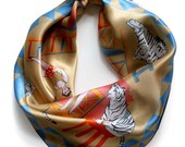 Mabel Stark the Tiger Tamer Circus Silk Scarf