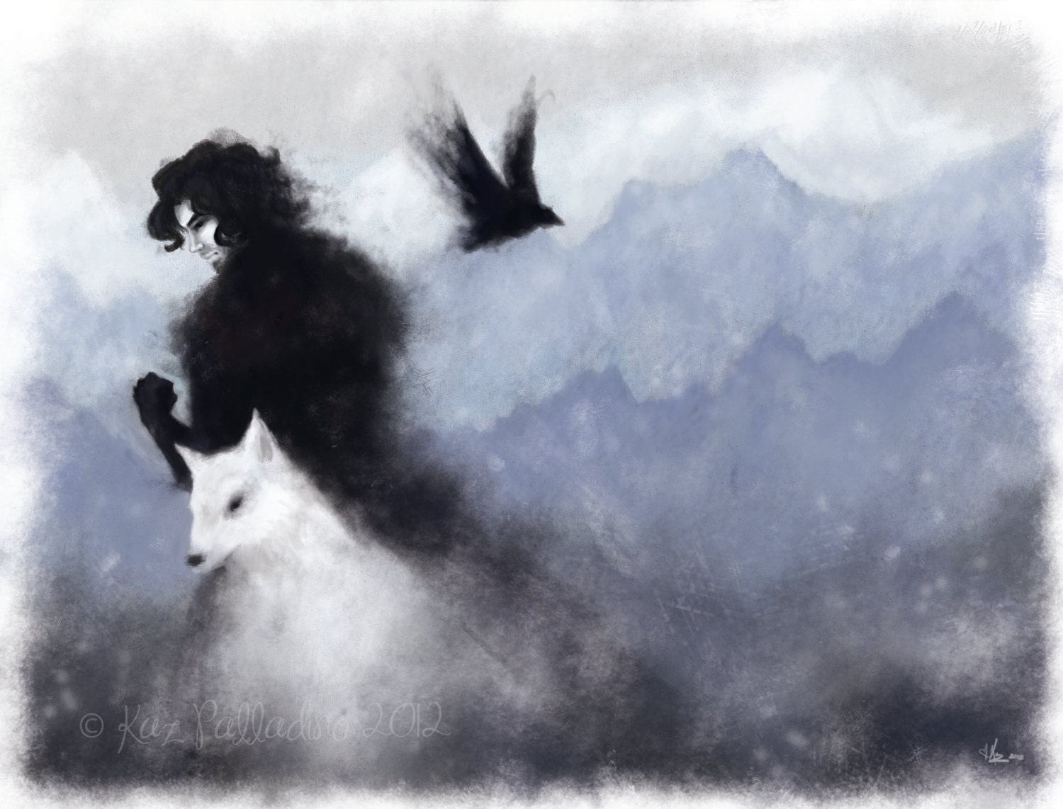 Jon Snow- 11x8.5 in Digital Art Print
