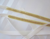 skinny Chevron Beaded sash / belt in Gold, Silver, Black, Bronze, Crystal