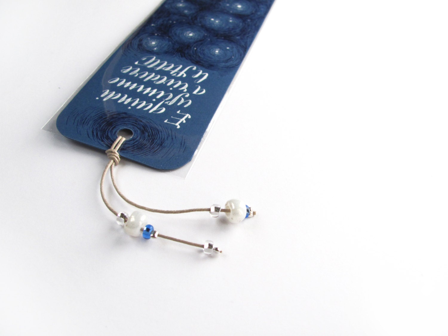 Dante Alighieri - The Divine Comedy - blue bookmark, with handwritten calligraphy - Stelle