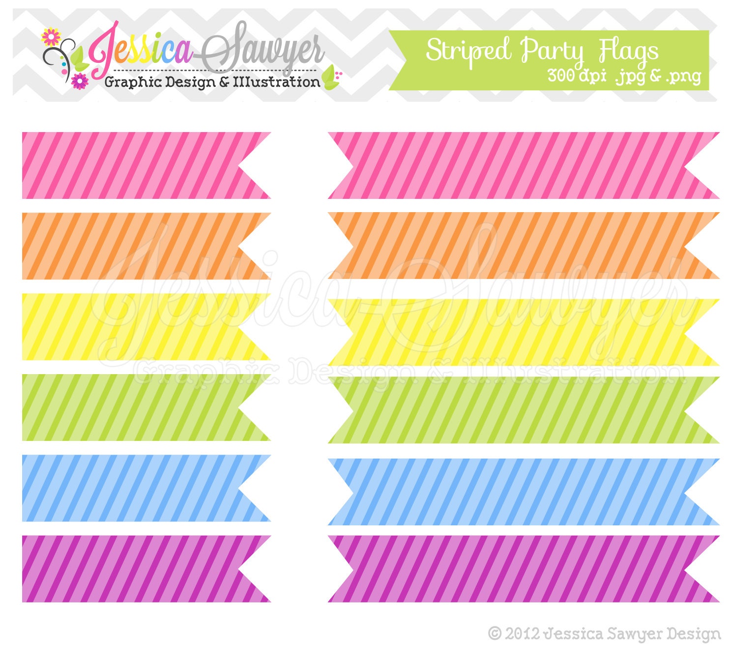 INSTANT DOWNLOAD Stripe Digital Flags Clipart Clip Art Commercial Use Personal Use Digital Scrapbooking Invitation Design Il_170x135
